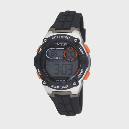 Galaxy - Kids Digital Watch - Black Orange trim