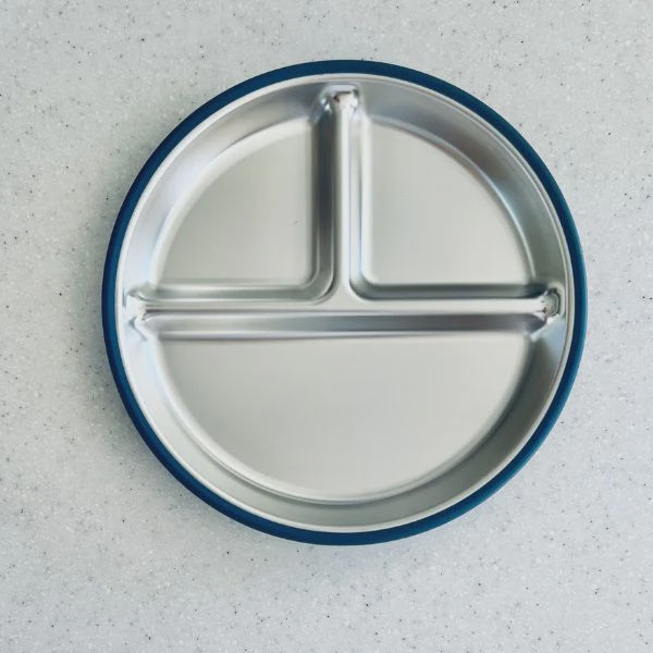 Cuddle Bug & Co Stainless Steel Plate with Silicone Suction