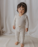 Susukoshi Classic Long Sleeve Suit in Quinoa