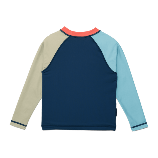 Long Sleeve Rash Vest Ocean Colourblock