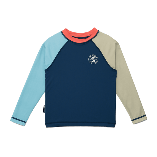 Long Sleeve Rash Vest Ocean Colourblock