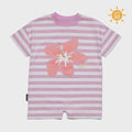 SUN SMART ROMPER Hibiscus Stripe