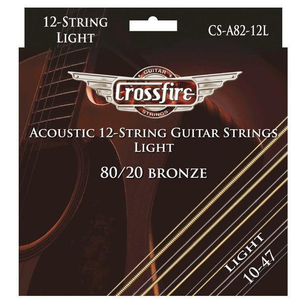 Crossfire Acoustic 12-String Guitar Strings Light 80/20