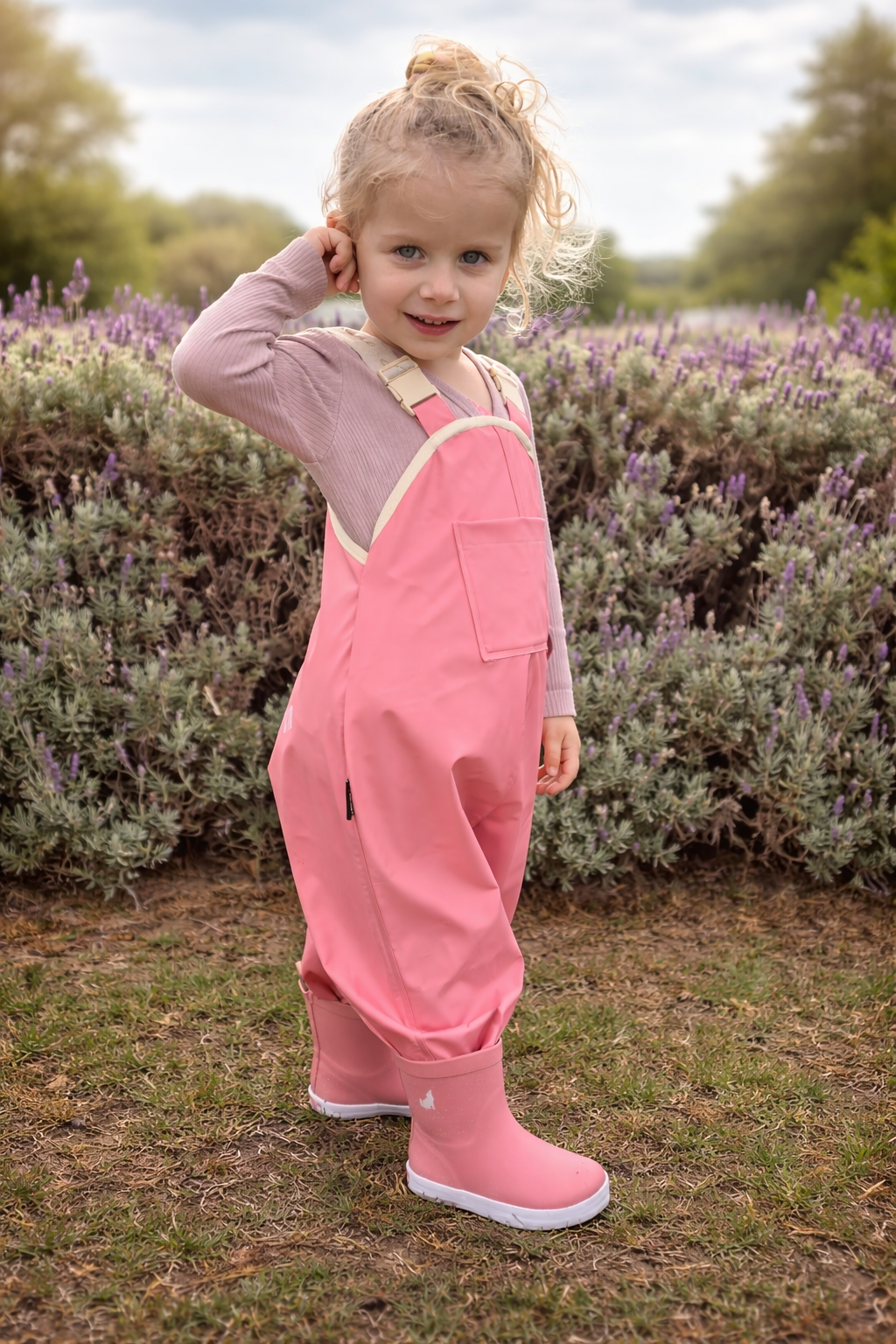 Rain Overalls - Rose