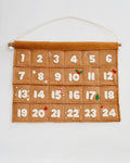 Felt Christmas Advent Calendar in Gingerbread Colour