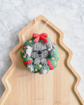 Felt Christmas Koala in Wreath Ornament