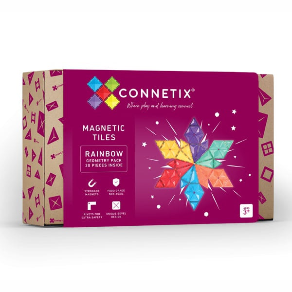 Connetix Rainbow Geometry Pack 30pc - The Toy Station