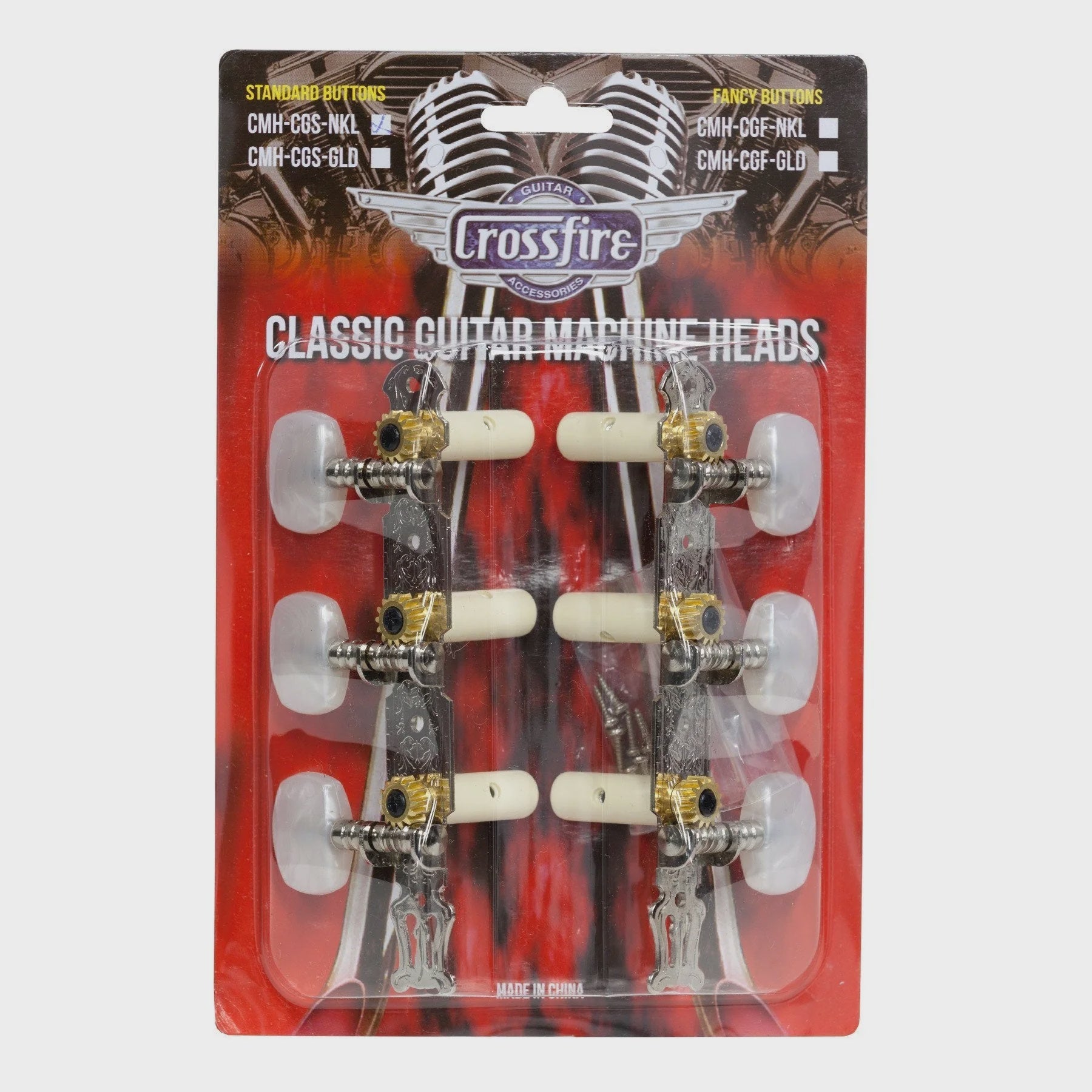 Classical Guitar Machine Heads - Nickel - The Toy Station