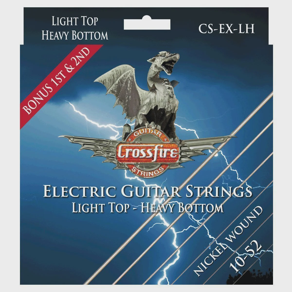 Crossfire Electric Guitar Strings Light Top-Heavy Bottom 10/52 - The Toy Station