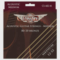 Crossfire Medium 80/20 Bronze Acoustic Guitar Strings (12-53) - The Toy Station