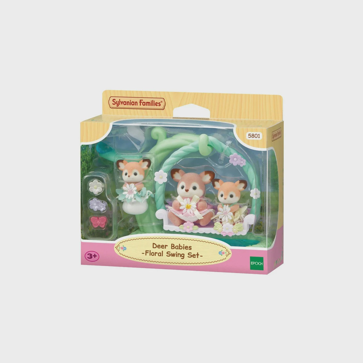 Sylvanian Families Deer Babies - Floral Swing Set - The Toy Station