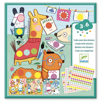 Djeco DIY Create With Stickers - The Toy Station