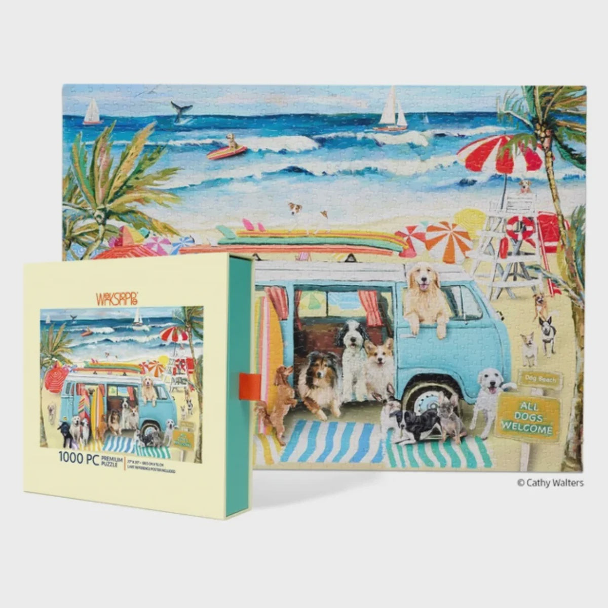 Doggie Surf School Premium Puzzle 1000pc