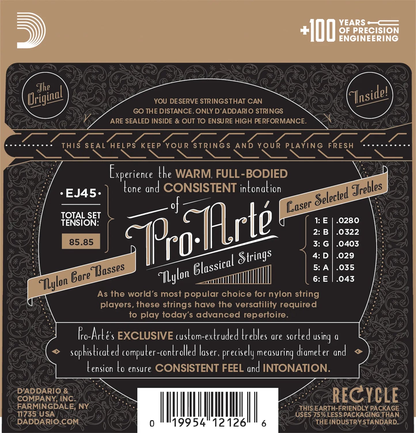Pro Arte Nylon Classical Guitar Strings Normal Tension
