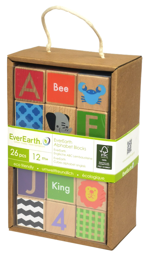 EverEarth Alphabet Blocks - 26pc - The Toy Station