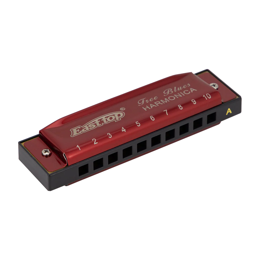 East Top Set of 5 Blues Harmonica's with Case