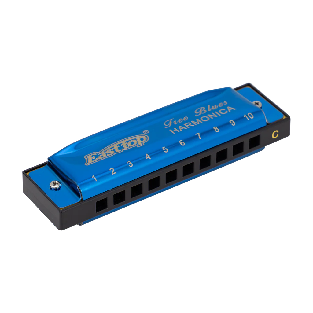 East Top Set of 5 Blues Harmonica's with Case