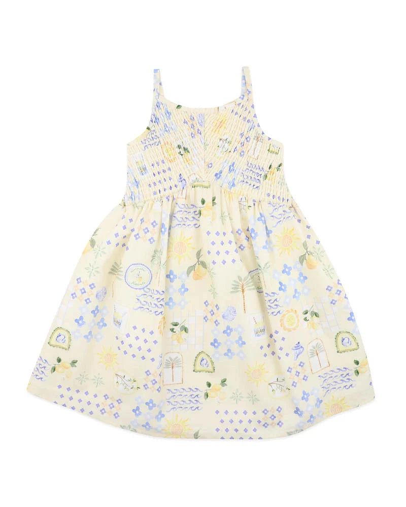 PICCOLINA SHIRRED DRESS 3-7Y