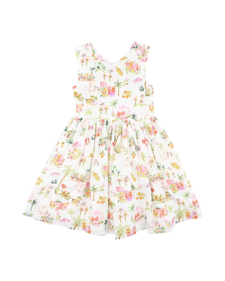 PARADISO CROSS BACK DRESS 3-7Y