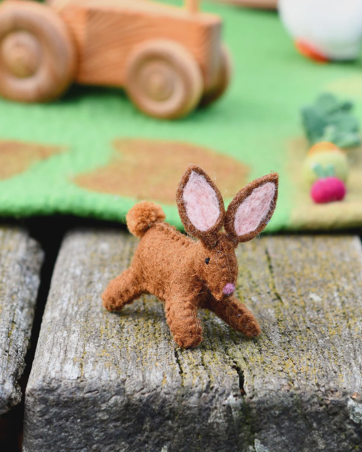 Felt Rabbit Farm Animal Toy - The Toy Station