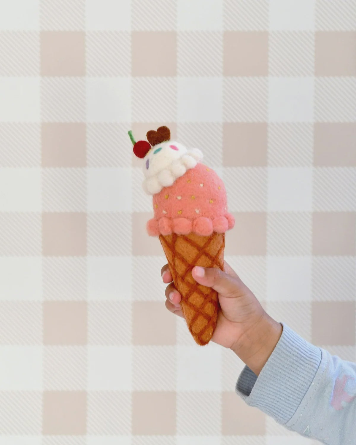 Felt Watermelon and Coconut Sorbet Ice Cream (2 Scoops)