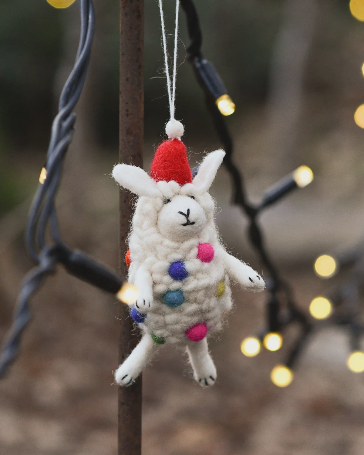 Felt Sheep Lamb Christmas Ornament
