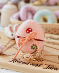 Felt Egg Cover - Peach with Mushroom - The Toy Station