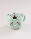 Felt Bunny Hot Chocolate Mug with Marshmallows