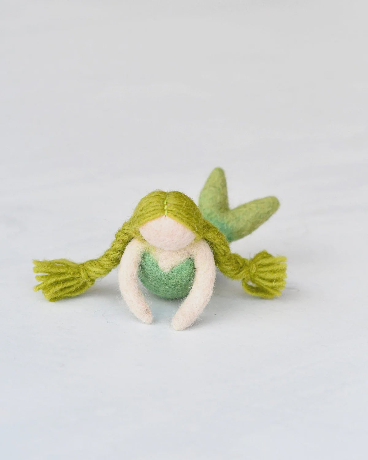 Felt Waldorf Mermaid - Green Hair - The Toy Station