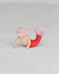 Felt Waldorf Merman - Pink Hair - The Toy Station