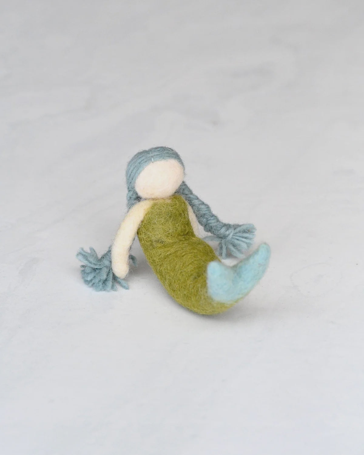 Felt Waldorf Mermaid - Blue Hair