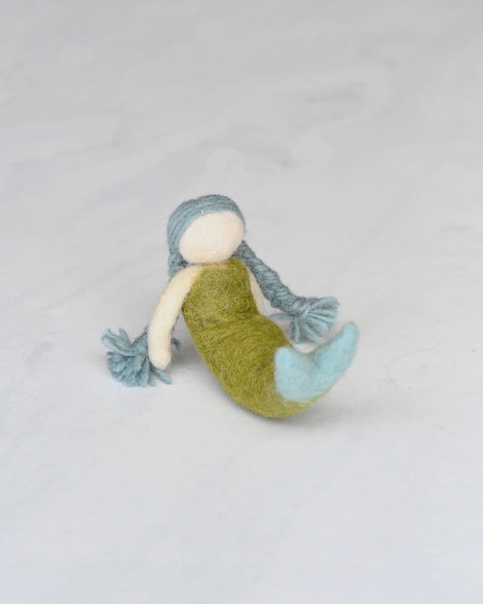 Felt Waldorf Mermaid - Blue Hair