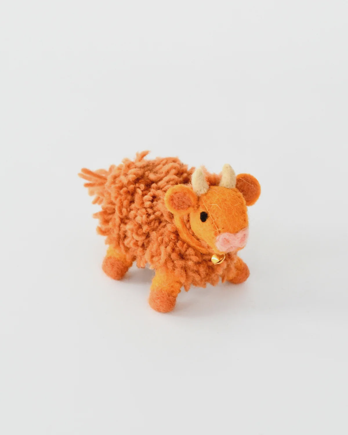 Felt Highland Cow Toy - Light Brown