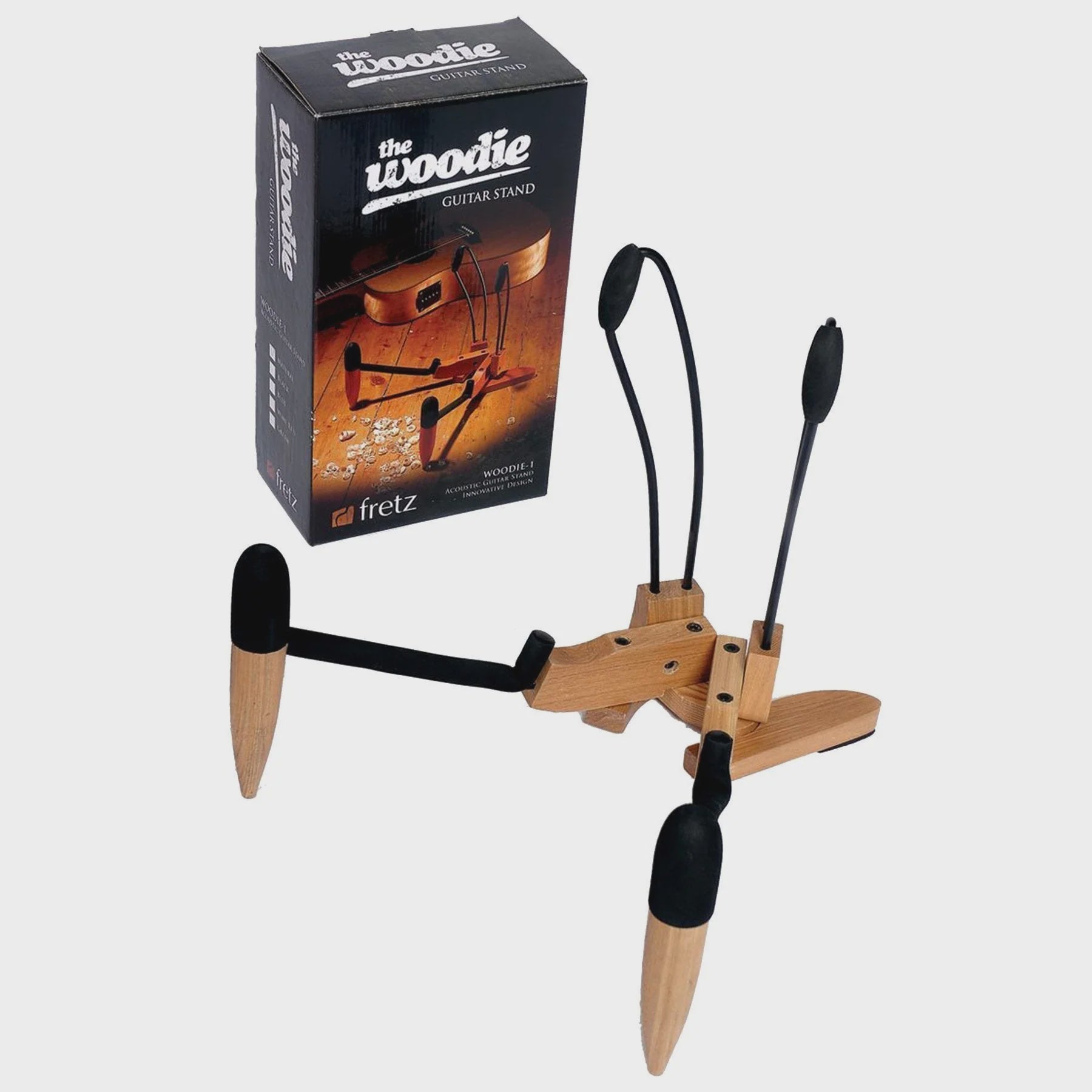 Woodie Folding Acoustic Guitar Stand (Natural)