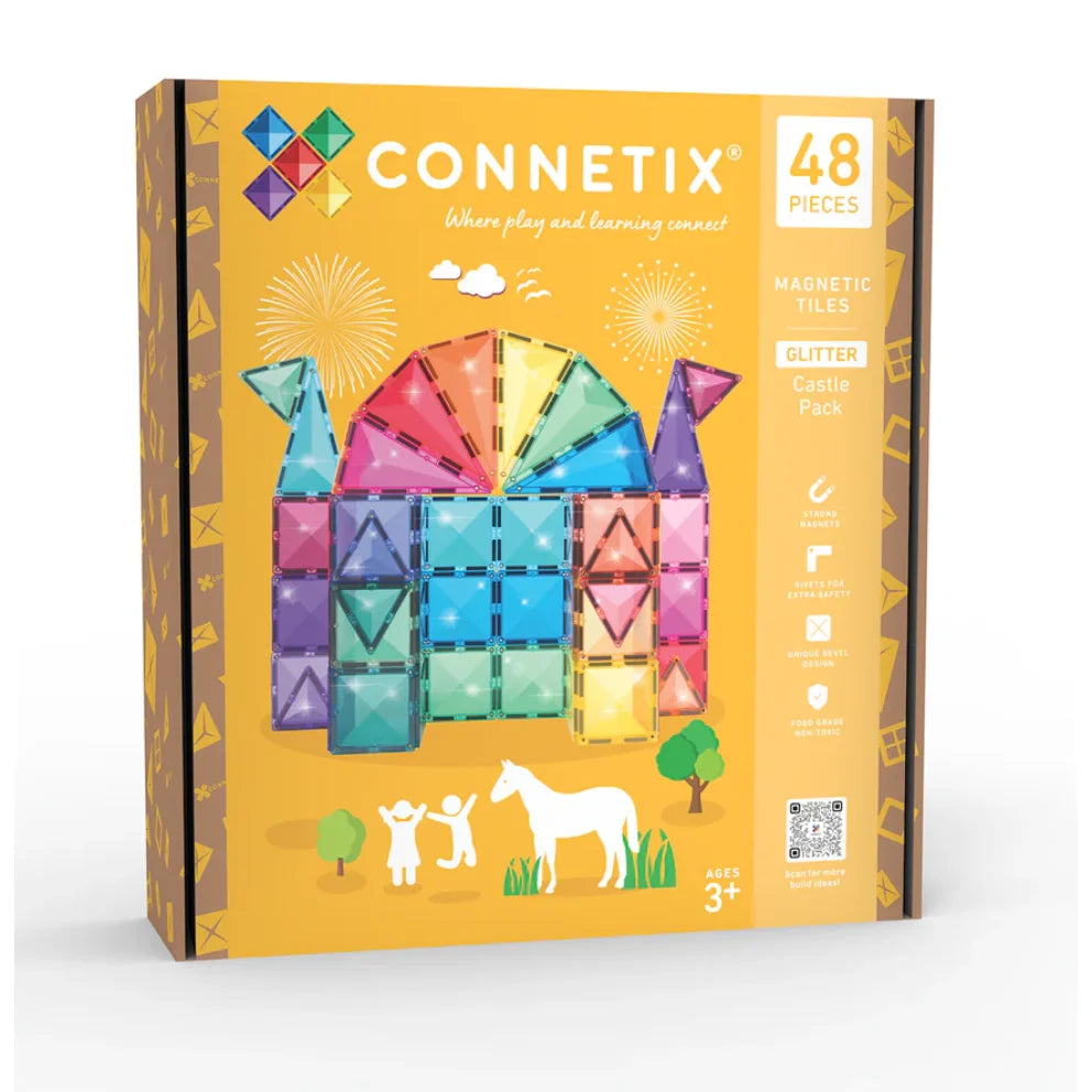 Connetix Glitter Castle Pack 48 Piece