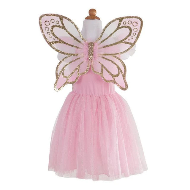 Gold Sequins Butterfly Dress & Wings Size 5-7 - The Toy Station