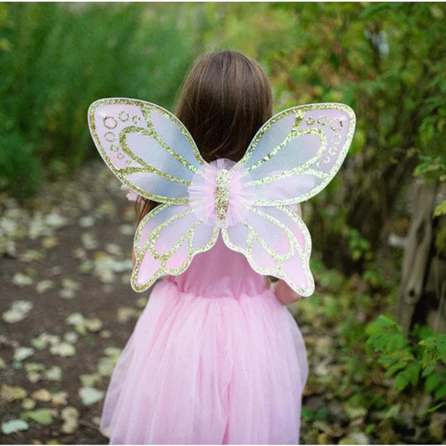 Gold Sequins Butterfly Dress & Wings Size 5-7 - The Toy Station