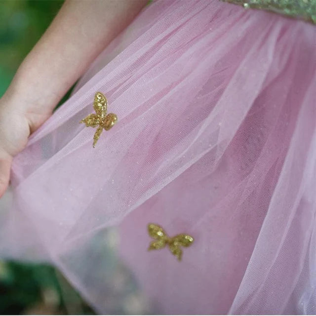 Gold Sequins Butterfly Dress & Wings Size 5-7 - The Toy Station