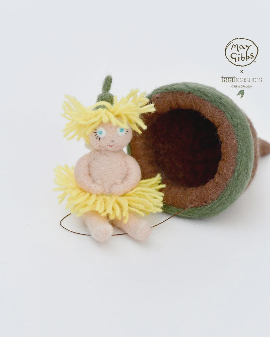 May Gibbs x Tara Treasures - Little Ragged Blossoms Doll with Gum Pod