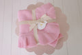 Frilly Knit Blanket | Soft Pink