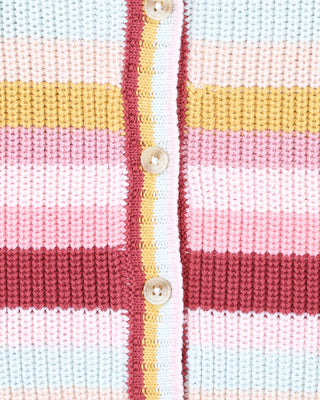 Fox & Finch ORCHARD BLOOM STRIPE CARDIGAN 3-7 YRS
