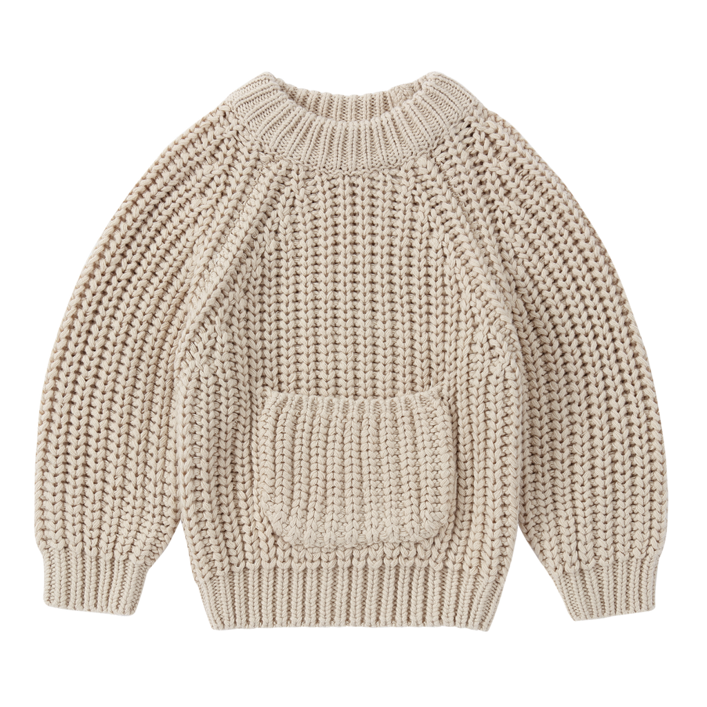 Susukoshi Knit Pullover in Soy Milk - The Toy Station