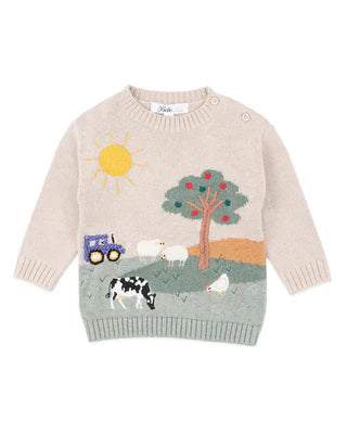 Bébé by Minihaha HUNTER FARM ORGANIC KNITTED JUMPER