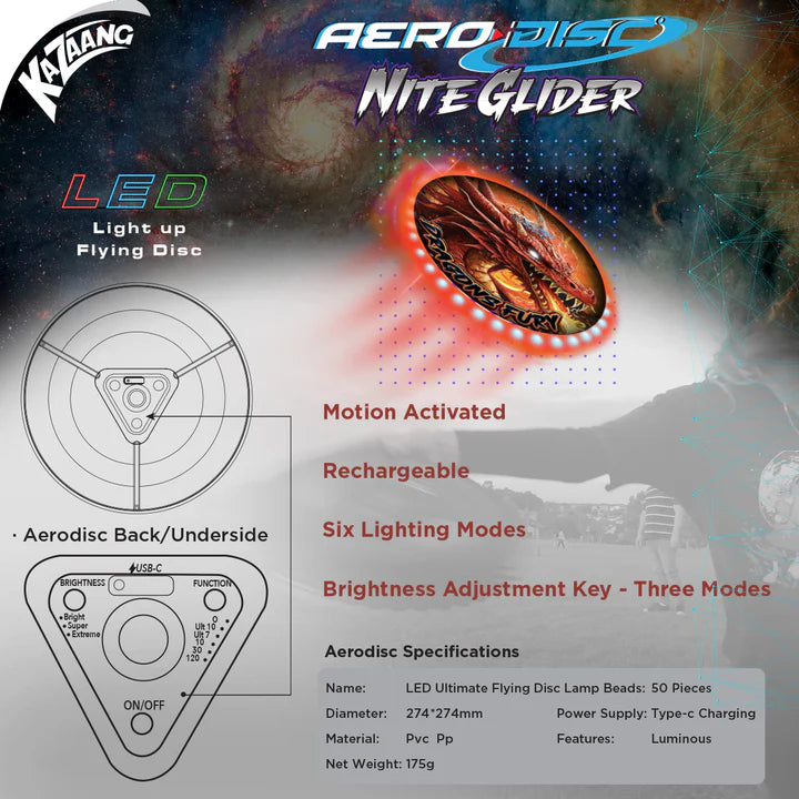 Aerodisc LED Nite Glider - The Toy Station