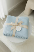 Heritage Knit Blanket | Traditional Blue