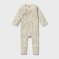 Lemon Leaf Organic Zipsuit with Feet