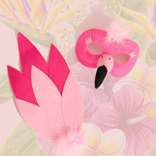FLAMINGO - Animal Mask & Tail - The Toy Station