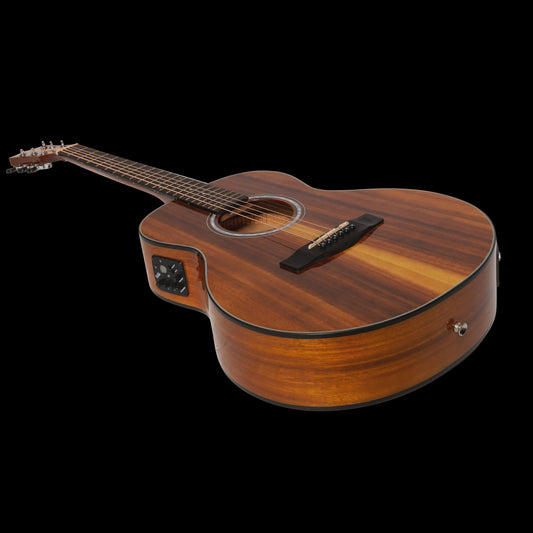 Martinez '51 Series' Acoustic-Electric Short Scale Guitar Koa (Gloss)