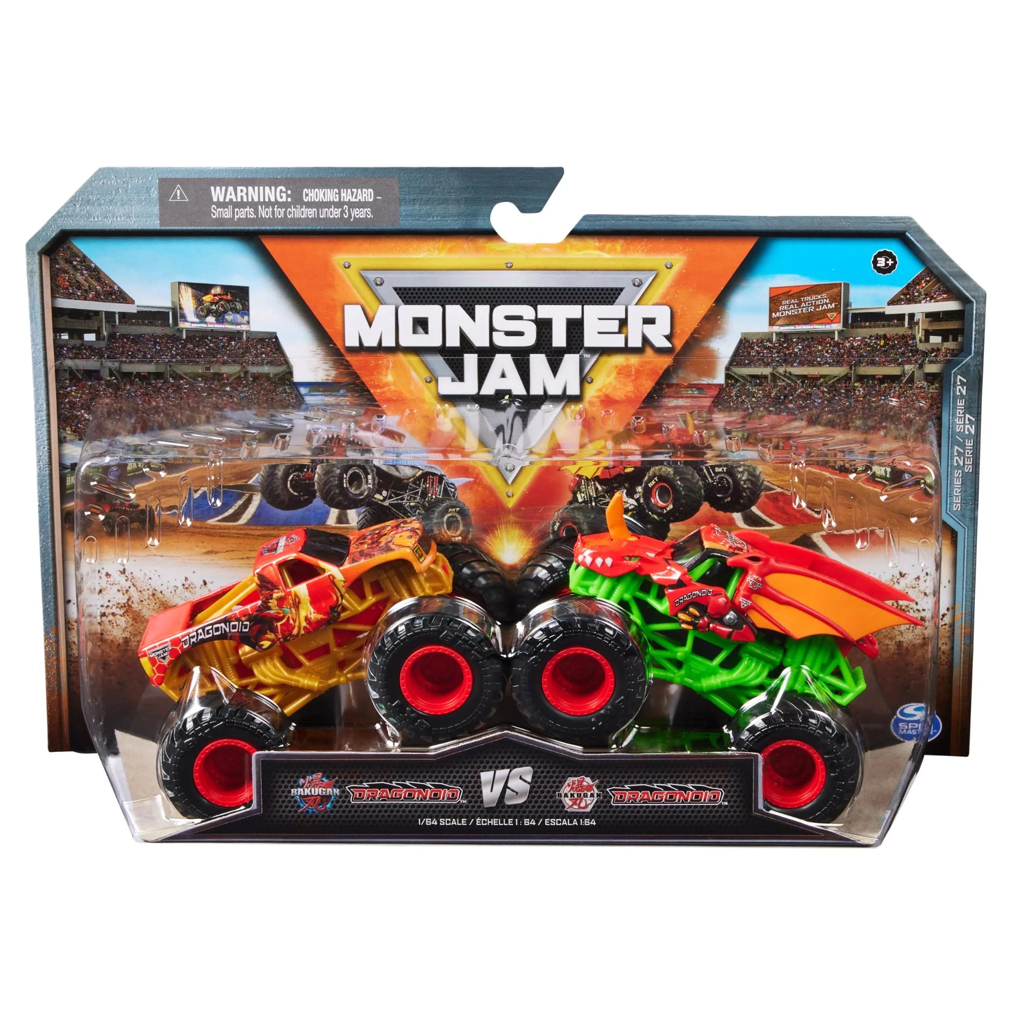Monster Jam 1:64 Diecast Trucks 2 pk - The Toy Station