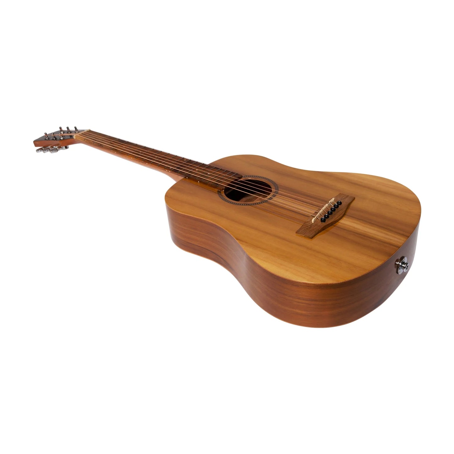Martinez Acoustic-Electric Gloss Babe Traveller Guitar (Jati-Teakwood)